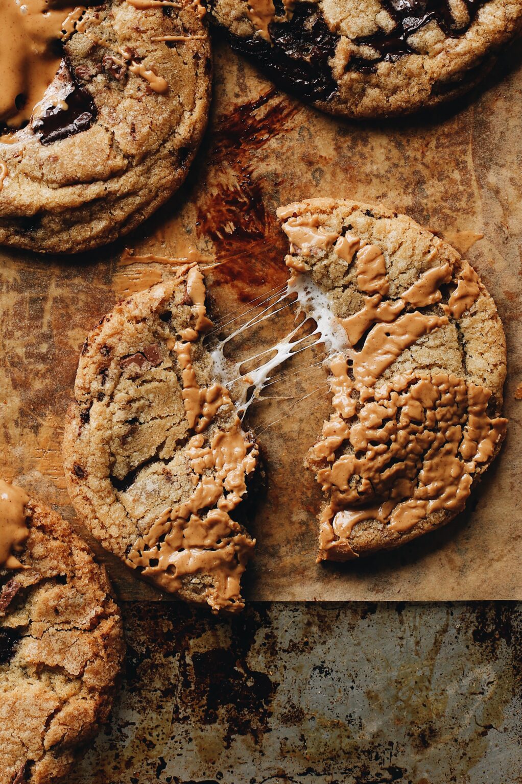 Peanut Butter Marshmallow Chocolate Chip Cookies moments of sugar